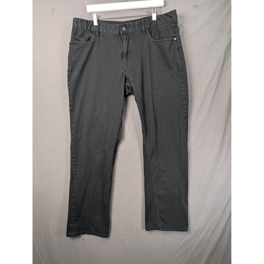 Calvin Klein Jeans Mens 38x32 Black Straight Leg Five Pocket Casual Pants